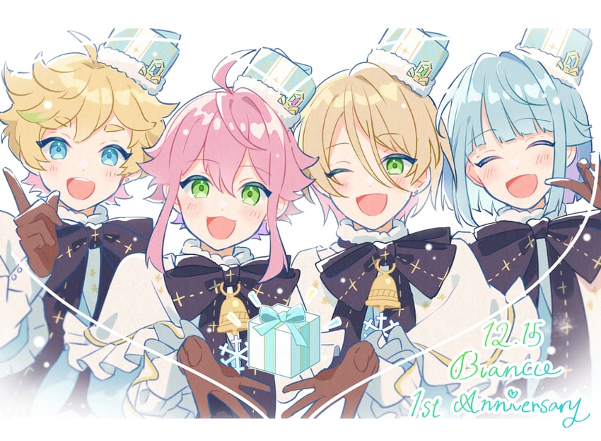 himemiya tori, shino hajime, harukawa sora, and shiratori aira (ensemble stars!) drawn by shino_(sinotaro_)