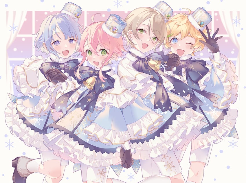 himemiya tori, shino hajime, harukawa sora, and shiratori aira (ensemble stars!) drawn by kina_(446964)