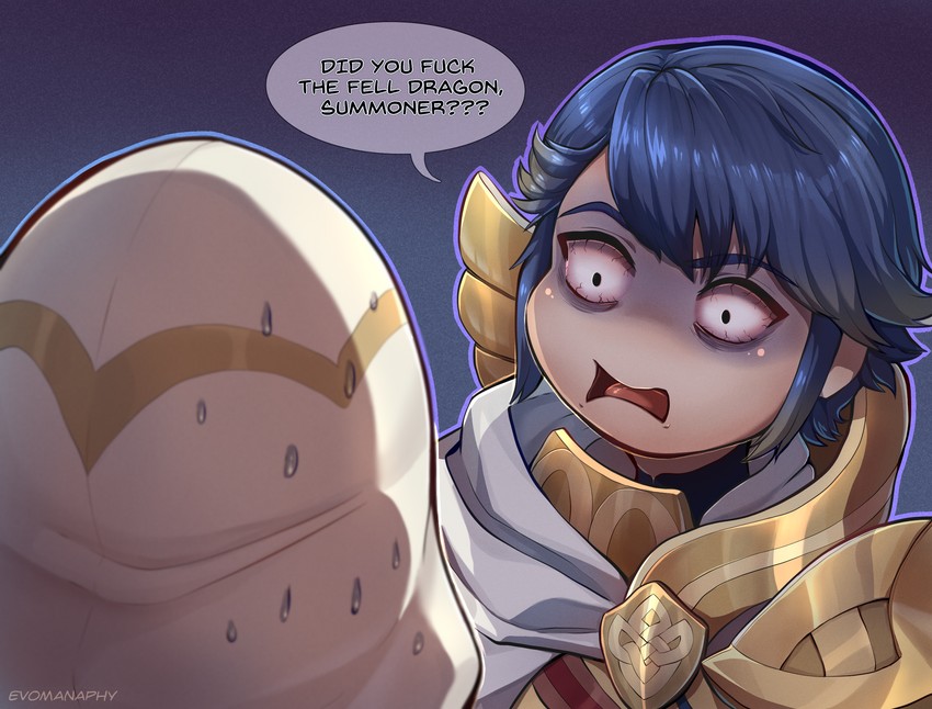 kiran, alfonse, and female kiran (fire emblem and 2 more) drawn by evomanaphy