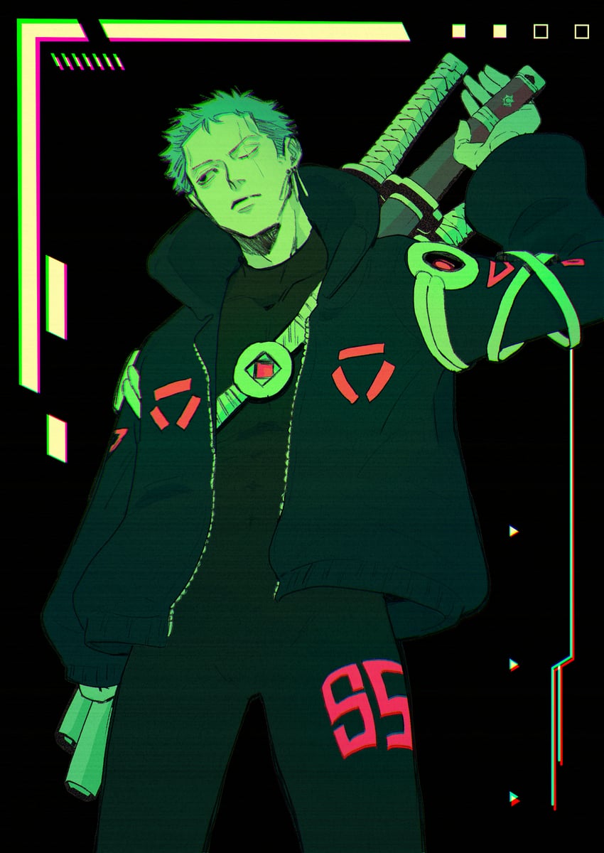 roronoa zoro (one piece) drawn by mg_choco826
