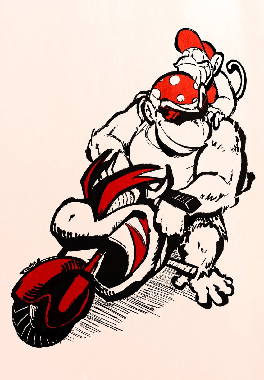 diddy kong and funky kong (mario and 4 more) drawn by xtremexavier