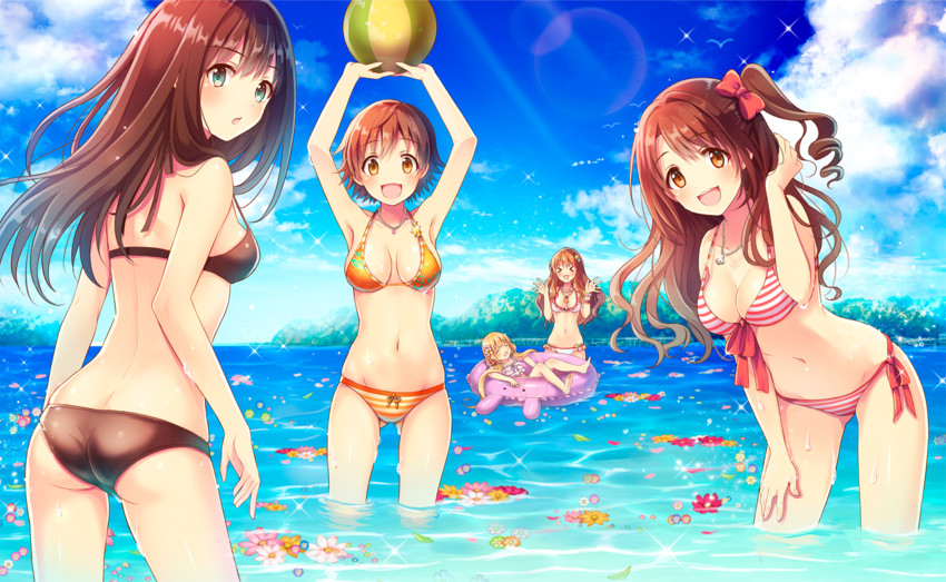 shibuya rin, shimamura uzuki, futaba anzu, honda mio, and moroboshi kirari (idolmaster and 1 more) drawn by serino_itsuki