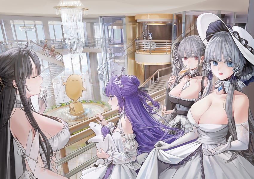 manjuu, formidable, unicorn, illustrious, cheshire, and 4 more (azur lane) drawn by quarter_1404