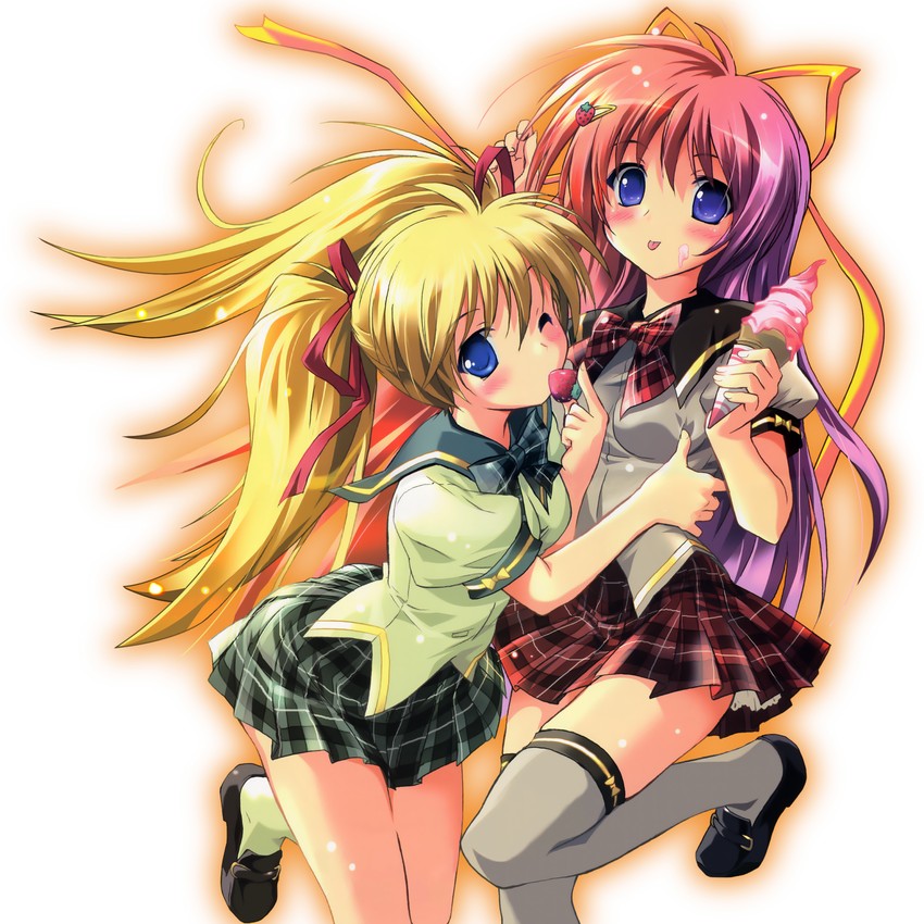hagano ichigo and ayasaka mei (original) drawn by komatsu_eiji