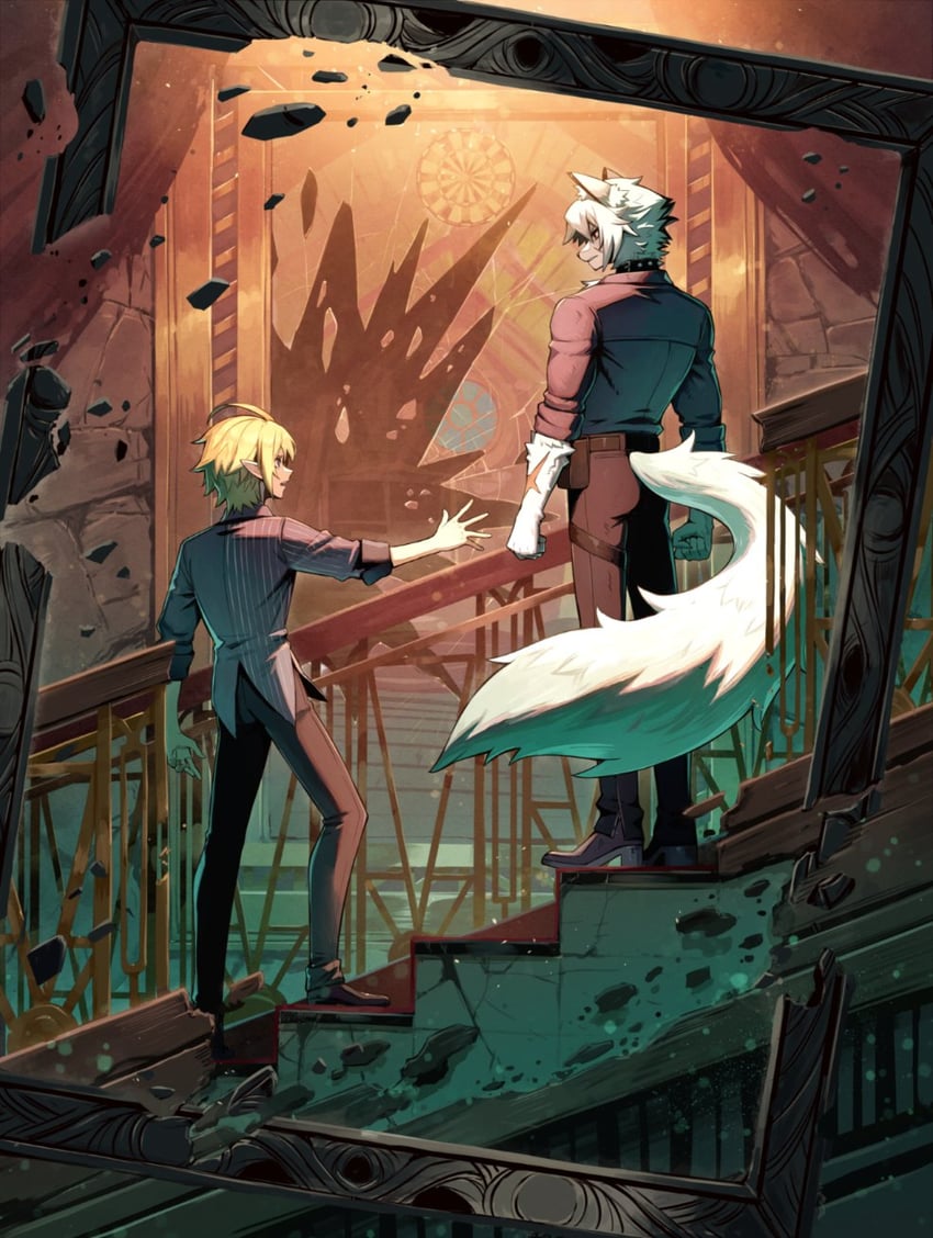von lycaon and hugo vlad (zenless zone zero) drawn by kuroi_susumu