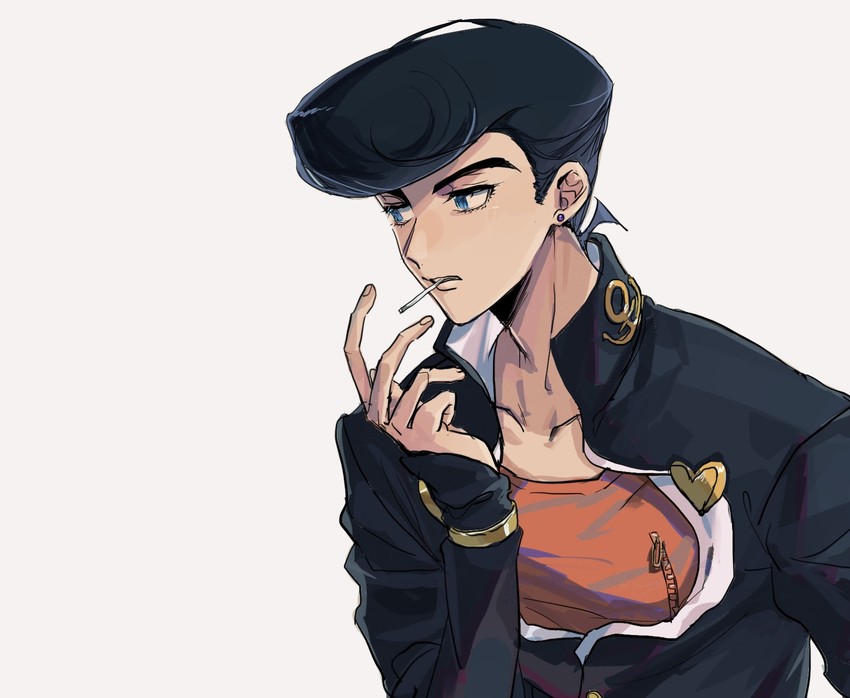 higashikata josuke (jojo no kimyou na bouken and 1 more) drawn by doran_(doran7280)