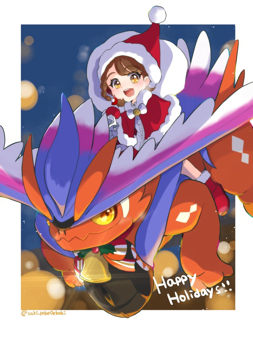 juliana and koraidon (pokemon and 1 more) drawn by saki_pokeoekaki