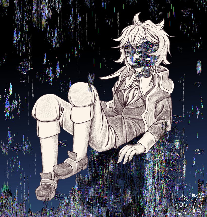kagamine len, allen avadonia, and irregular (vocaloid and 2 more) drawn by shabaababa