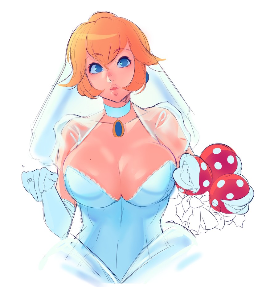 princess peach and piranha plant (mario and 1 more) drawn by loyproject