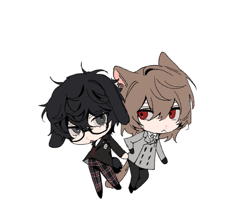 amamiya ren and akechi gorou (persona and 1 more) drawn by cc_p5r