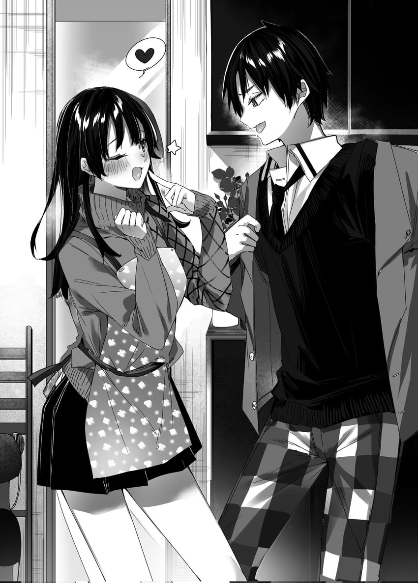 hitotsuba kaede and yoshizumi yuya (ryoushin no shakkin) drawn by kakao_(chocolate_land)
