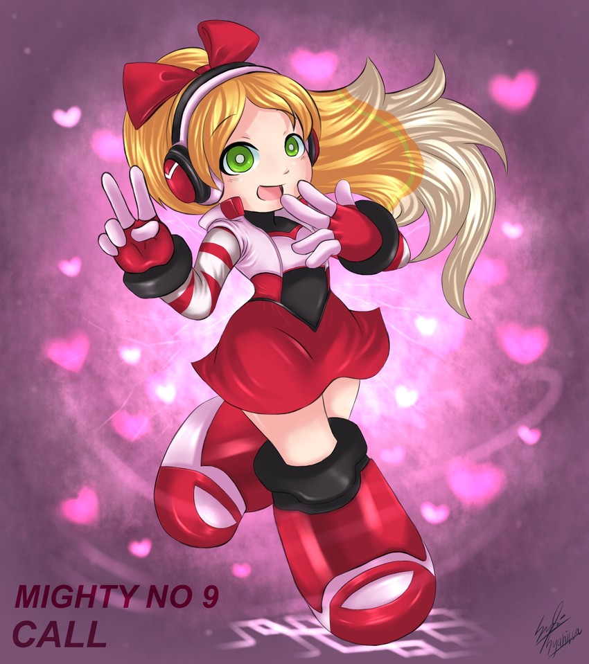 call and call f (mighty no. 9) drawn by syahilla