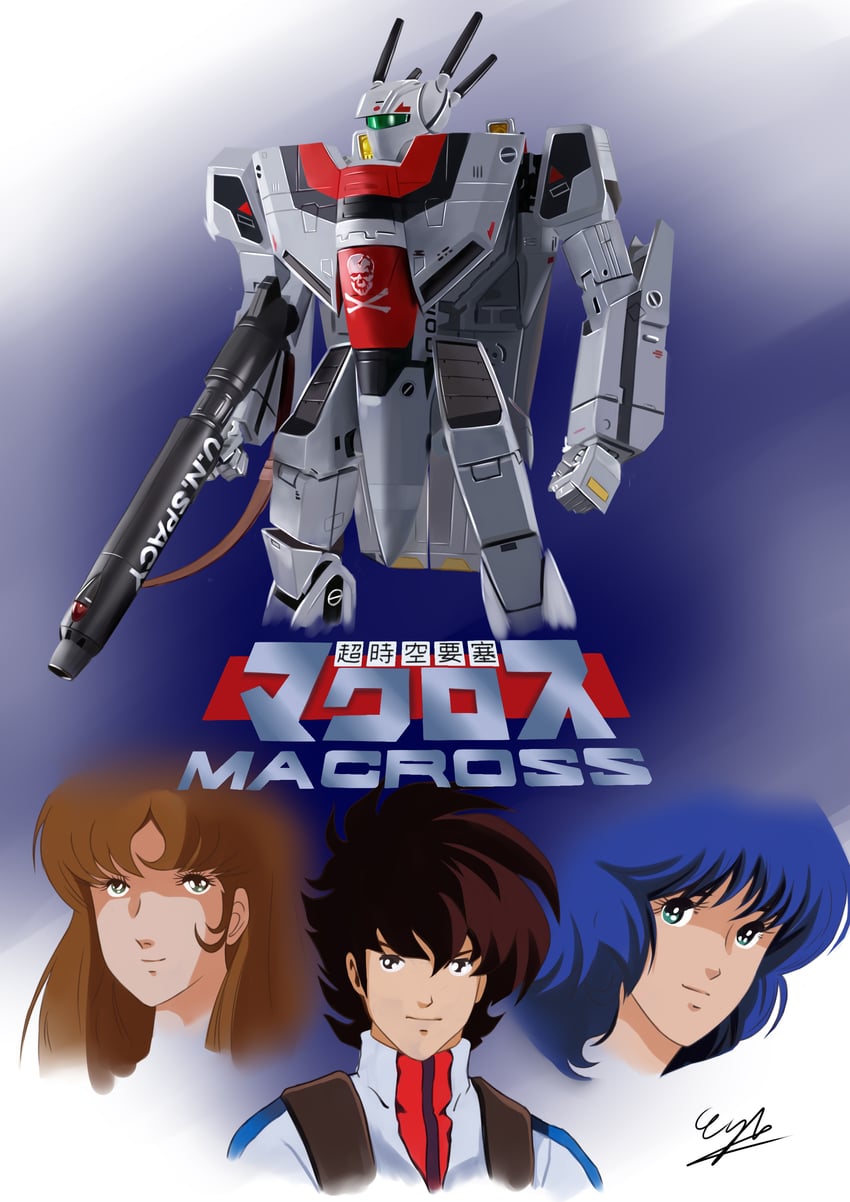 vf-1, lynn minmay, ichijou hikaru, hayase misa, and vf-1s (macross and 2 more) drawn by red_orchestra