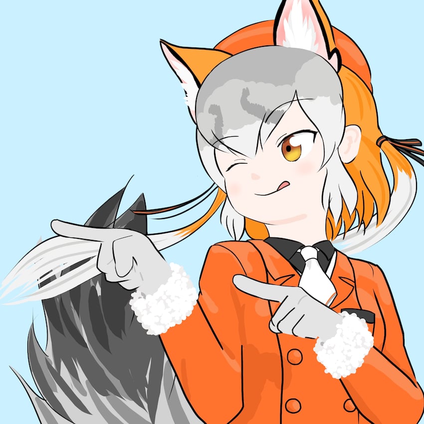 island fox (kemono friends and 1 more) drawn by smile_hatena