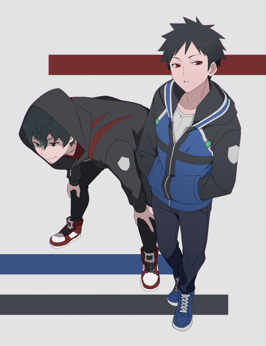kazama souya and tachikawa kei (world trigger) drawn by yawai_tofu