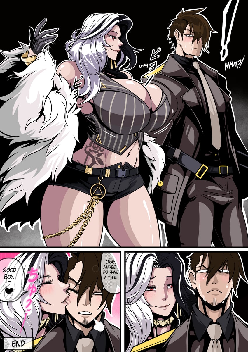 commander and rosanna (goddess of victory: nikke) drawn by desola