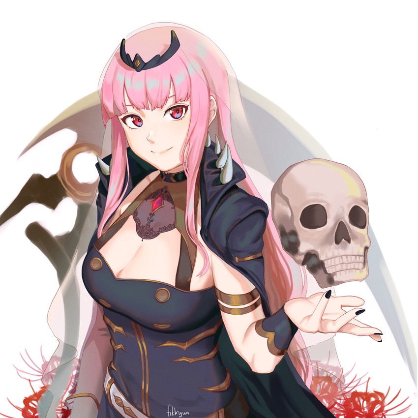 mori calliope (hololive and 1 more) drawn by fikkyun