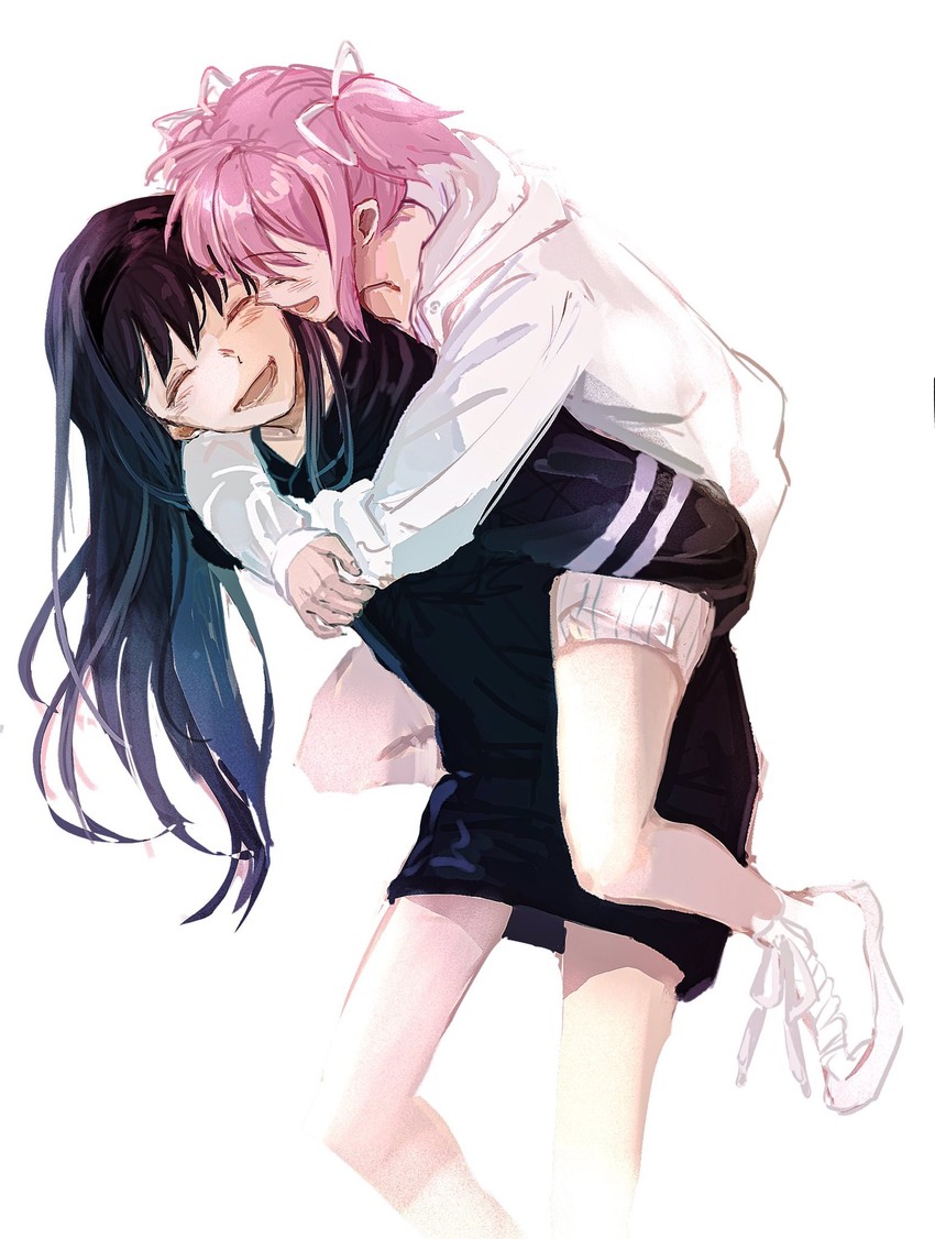 akemi homura and kaname madoka (mahou shoujo madoka magica) drawn by koyomania