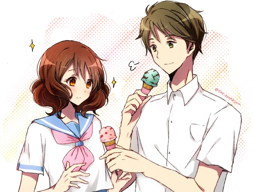 oumae kumiko and tsukamoto shuuichi (hibike! euphonium) drawn by sae_(renkyuuake)