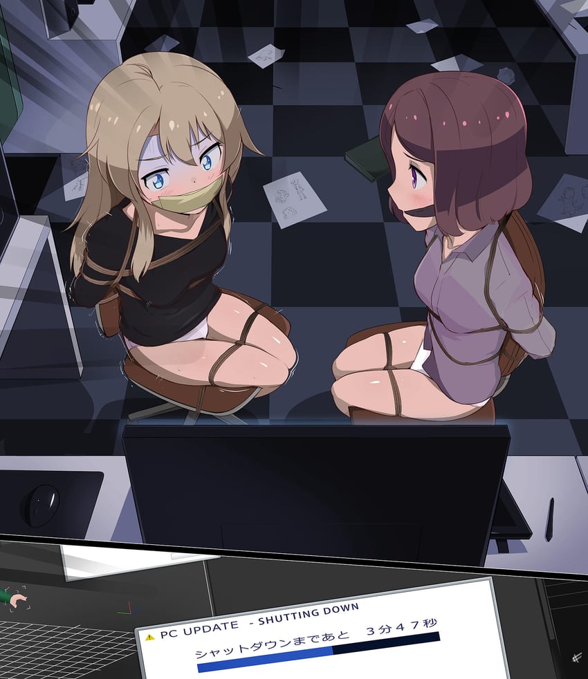 yagami kou and tooyama rin (new game!) drawn by sharpffffff
