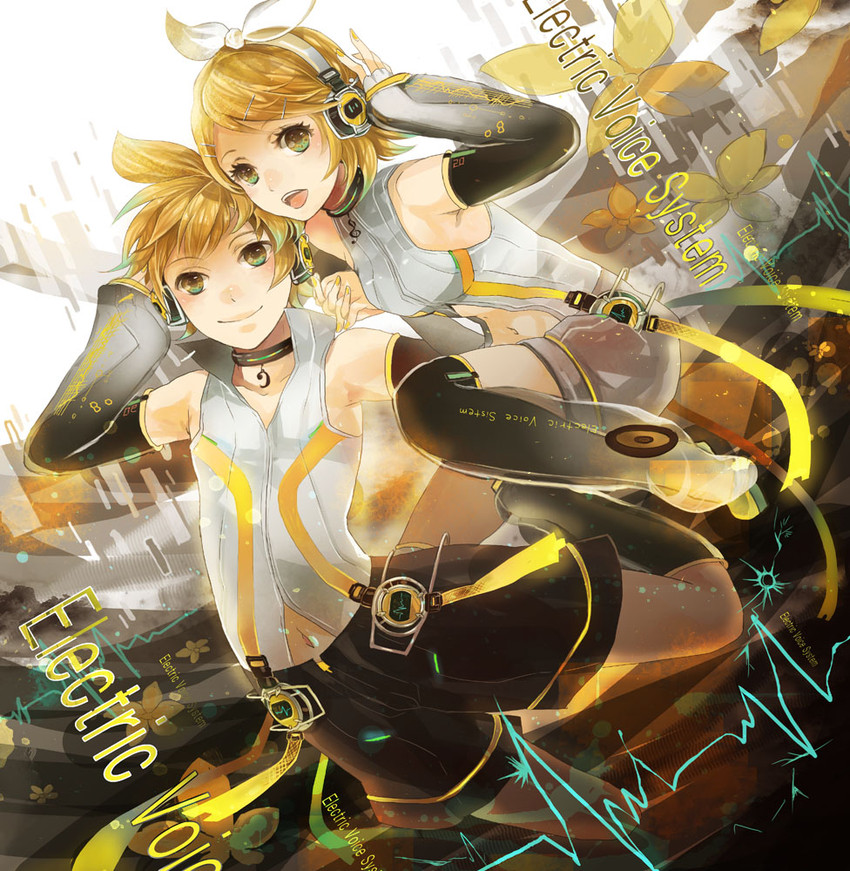 kagamine rin and kagamine len (vocaloid) drawn by sakuragi_kei