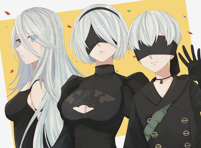 2b, 9s, and a2 (nier and 1 more) drawn by nana28_tteyatu_(nanakusagayu_28)