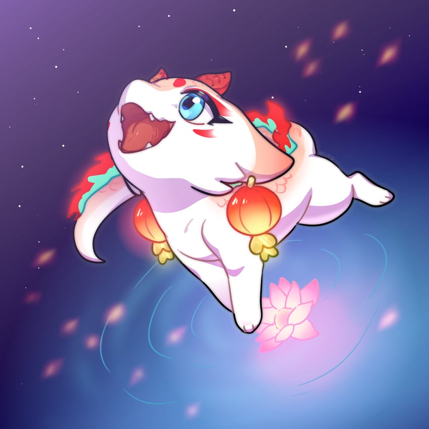 lotus fire dragon (dragon village and 1 more) drawn by moonnelno