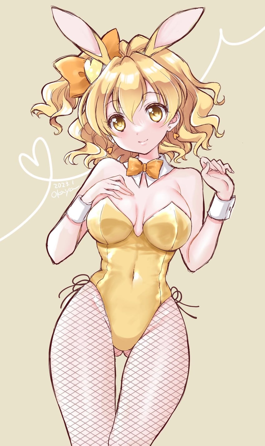 yamabuki inori and cure pine (precure and 1 more) drawn by okayashi