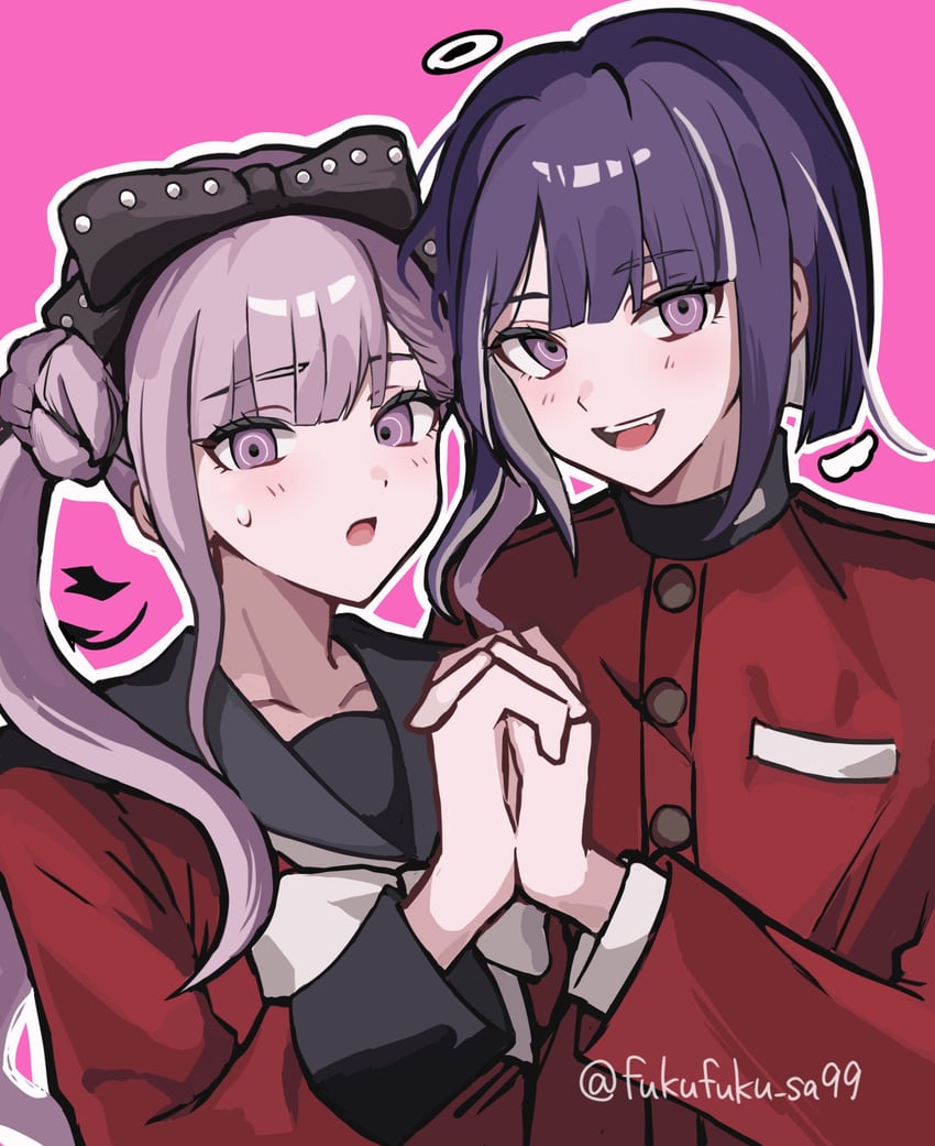 tsukumo kako and tsukumo ima (the hundred line -last defense academy-) drawn by fuku_sa