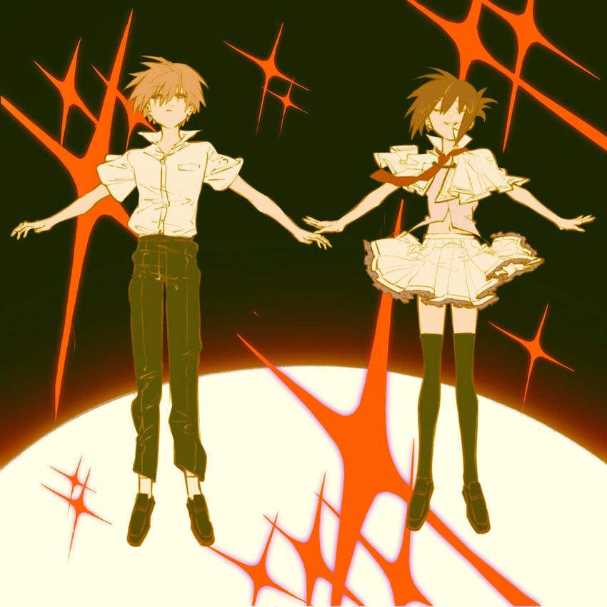 tachibana kimika and mamiya takuji (subarashiki hibi) drawn by tuzaixia