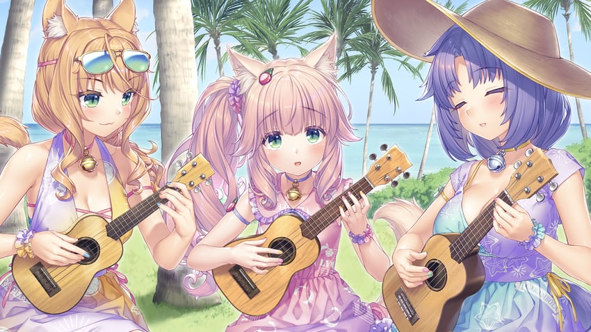 cinnamon, maple, and fraise (nekopara) drawn by sayori_(neko_works)