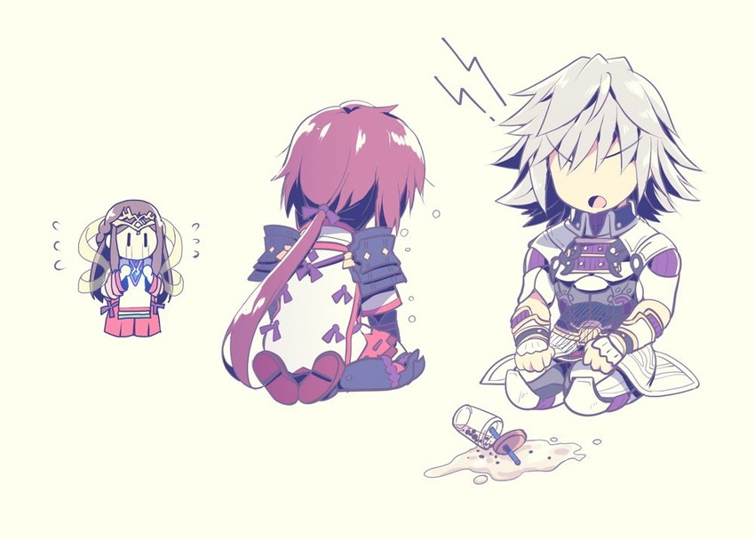 lora, jin, and fan la norne (xenoblade chronicles and 2 more) drawn by watsuki_ayamo