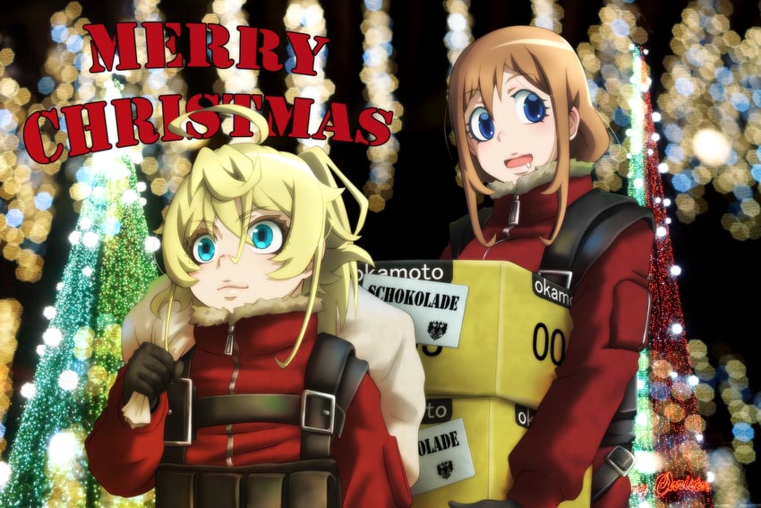 tanya degurechaff and viktoriya ivanovna serebryakov (youjo senki) drawn by genya_(genya67)