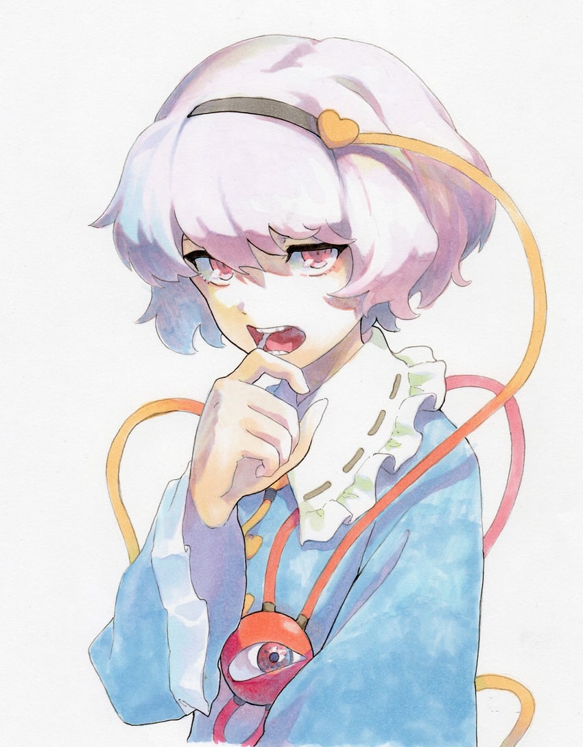 komeiji satori (touhou) drawn by shiratama_(hockey)