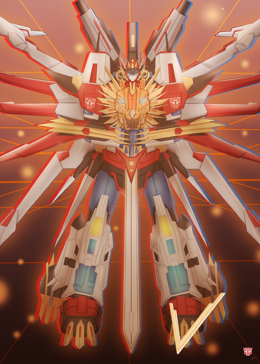 star saber, victory saber, and victory leo (transformers and 4 more) drawn by destiny123456