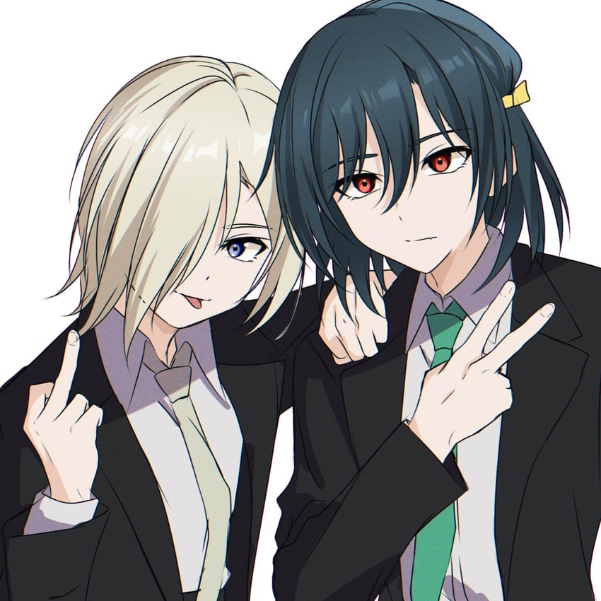 mifune shioriko and mia taylor (love live! and 1 more) drawn by amakuma