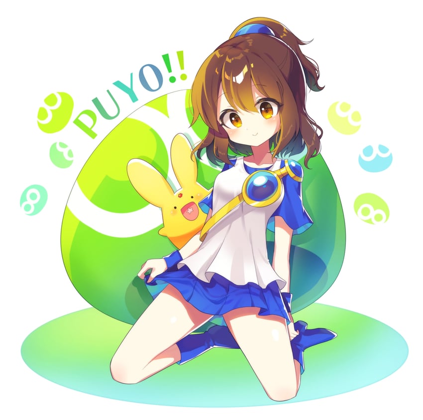 arle nadja, puyo, and carbuncle (puyopuyo and 1 more) drawn by offbeat