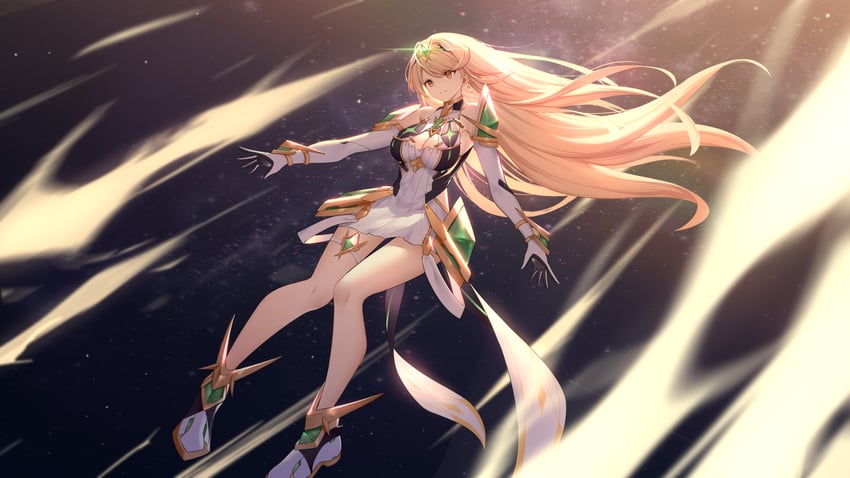 mythra (xenoblade chronicles and 1 more) drawn by roi_(liu_tian)