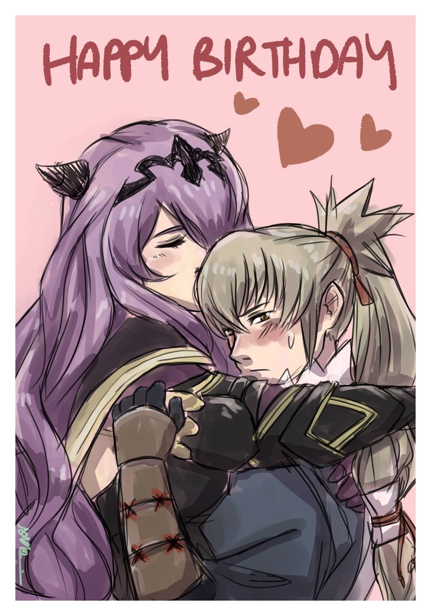 camilla and takumi (fire emblem and 1 more) drawn by milkynokcha