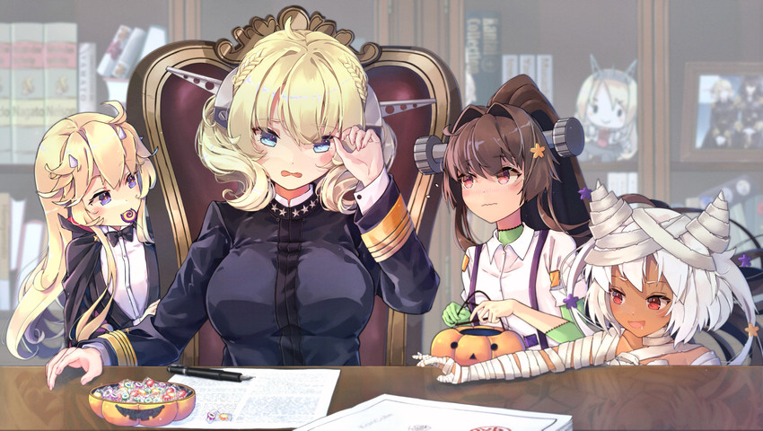 nagato, yamato, musashi, iowa, colorado, and 3 more (kantai collection) drawn by himeyamato