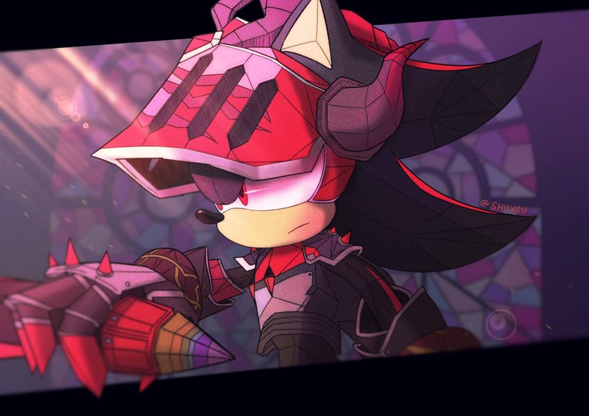 shadow the hedgehog and lancelot (sonic and 1 more) drawn by shiiyou