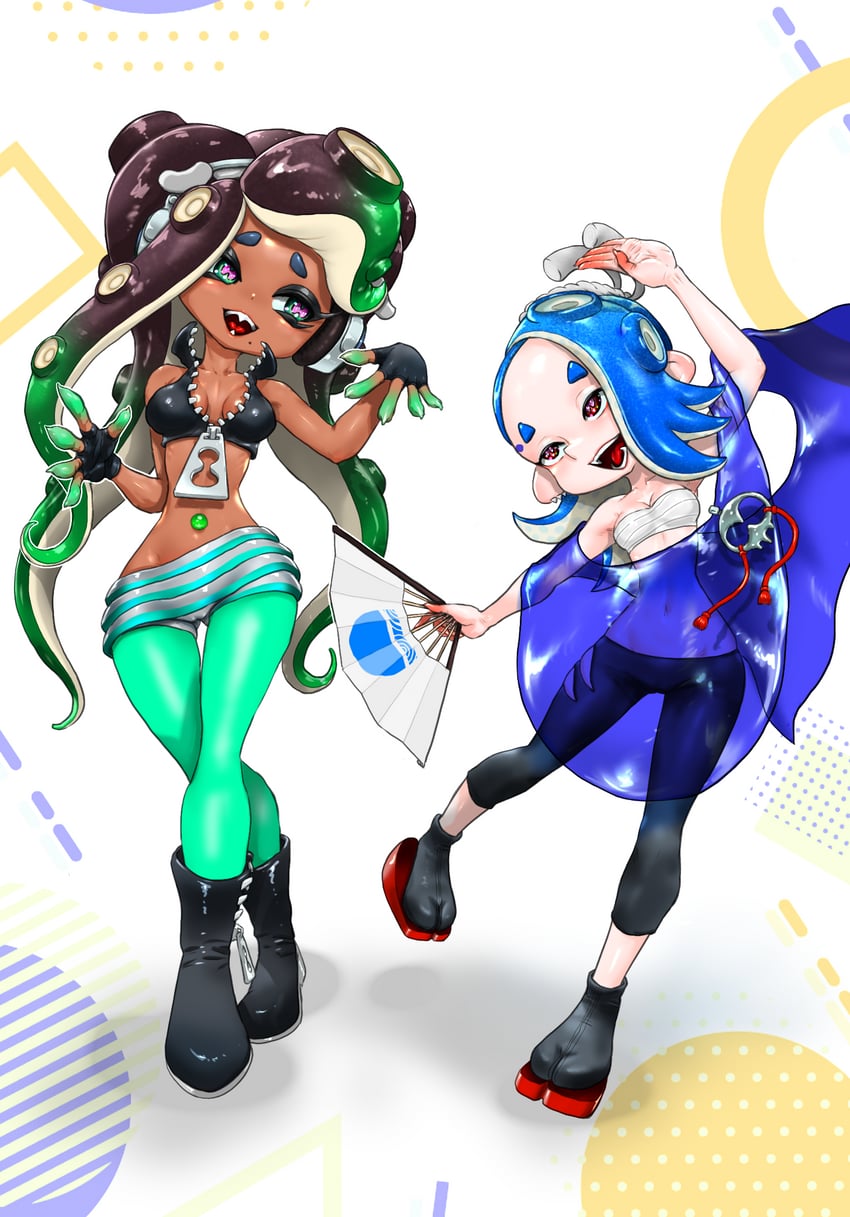 shiver and marina (splatoon and 2 more) drawn by koharu2.5