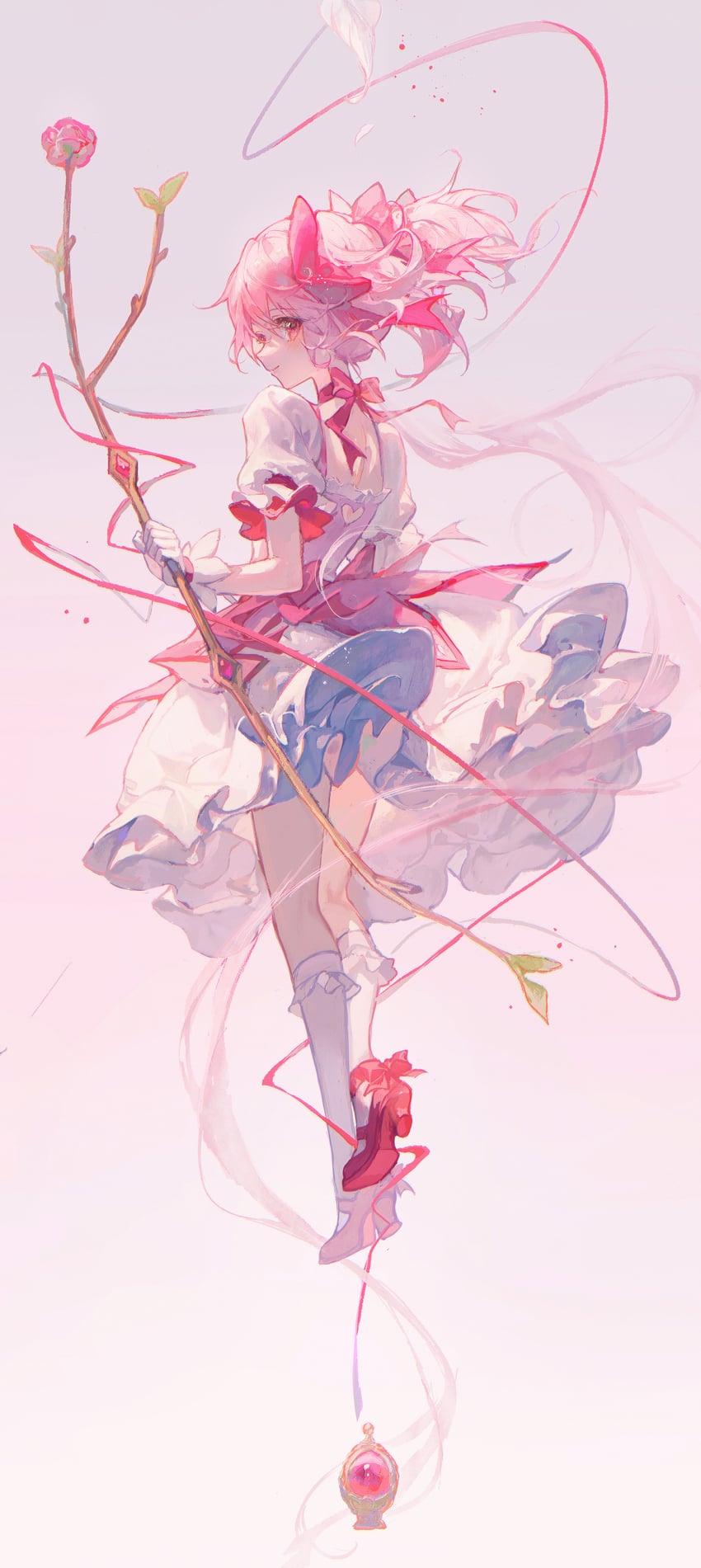kaname madoka (mahou shoujo madoka magica) drawn by maccha_(mochancc)