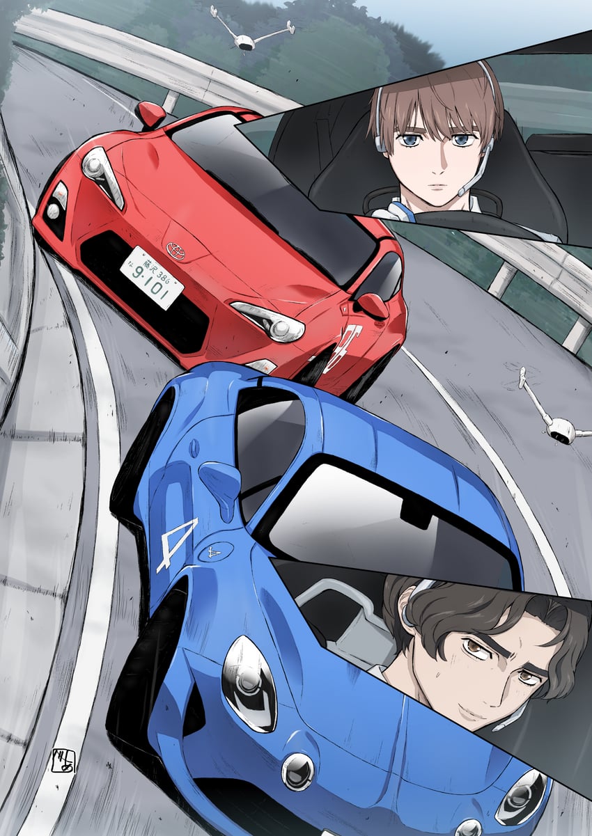 kanata livington and sawatari kouki (mf ghost) drawn by bea_(bropmlk)