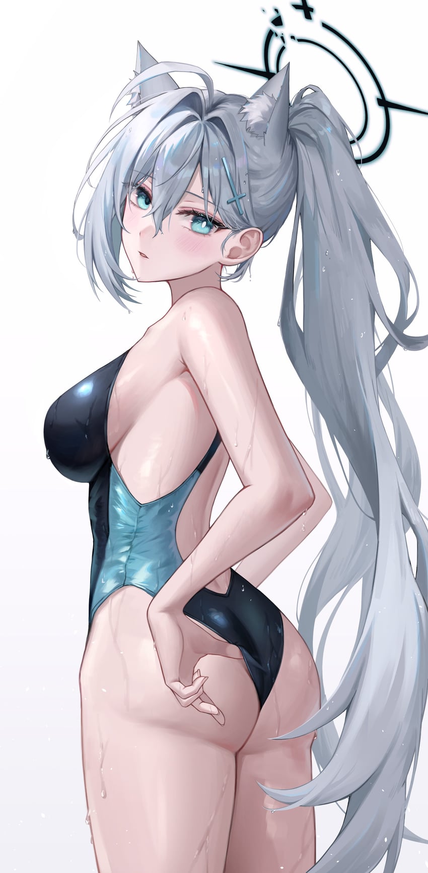 shiroko and shiroko terror (blue archive) drawn by wolla