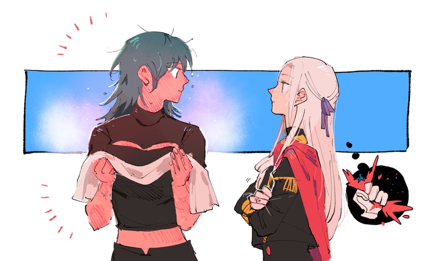 female byleth and edelgard von hresvelg (fire emblem and 1 more) drawn by 13degree