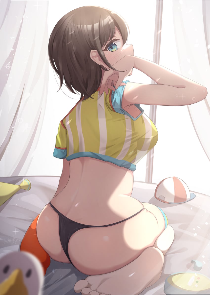oozora subaru and subaru duck (hololive) drawn by hashira_14