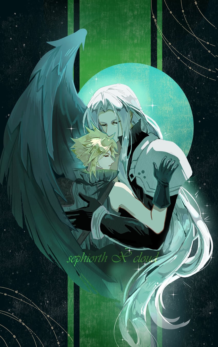 cloud strife and sephiroth (final fantasy and 2 more) drawn by yincloudsc
