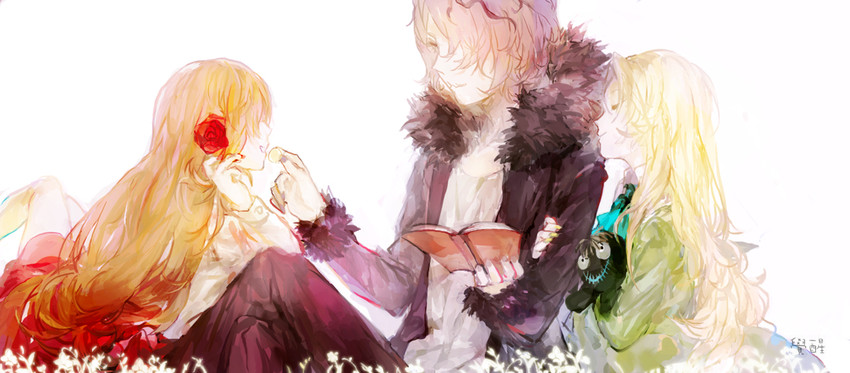 ib, mary, garry, and doll (ib) drawn by juexing_(moemoe3345)