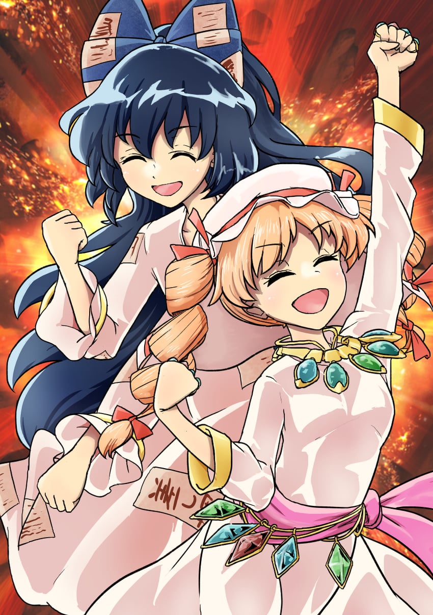 yorigami shion and yorigami jo'on (touhou and 1 more) drawn by futahane_nizhao